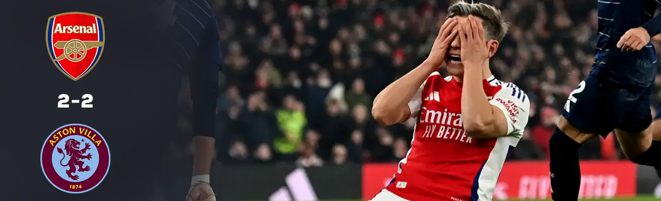 Arsenal’s Title Hopes Falter in 2-2 Draw Against Aston Villa