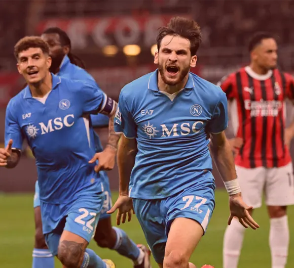 ميلان 0-2 نابولي: نابولي بقيادة كونتي ينتصر في سان سيرو ليوسع الفارق في صدارة الدوري الإيطالي