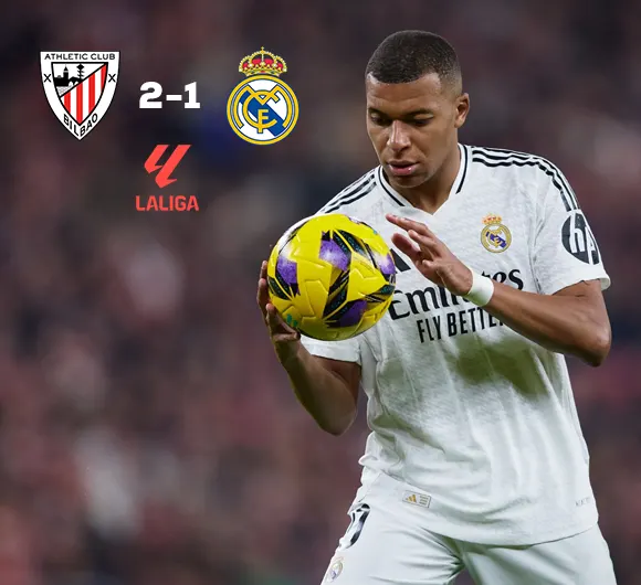 Athletic Bilbao 2-1 Real Madrid: Mbappé Misses Penalty as Los Blancos Suffer Shock Defeat