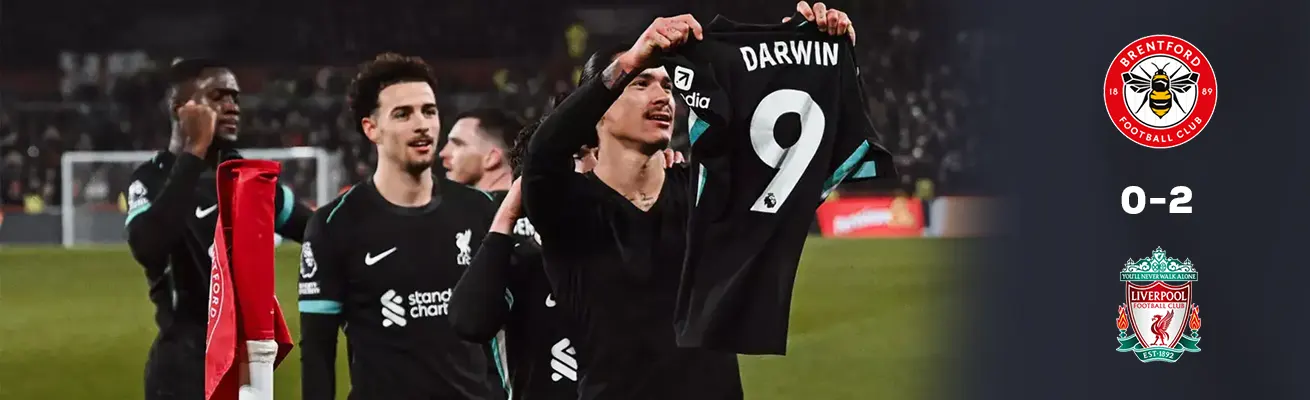 Liverpool’s Late Heroics: Darwin Nunez Strikes Twice to Sink Brentford