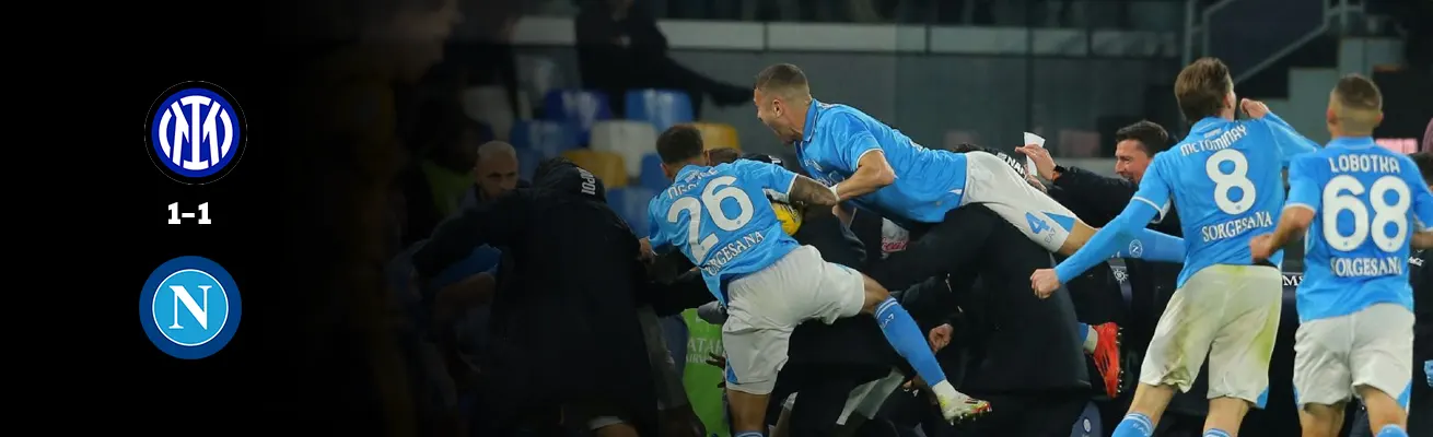 نابولي 1-1 إنتر ميلان: قمة الصدارة تنتهي بالتعادل