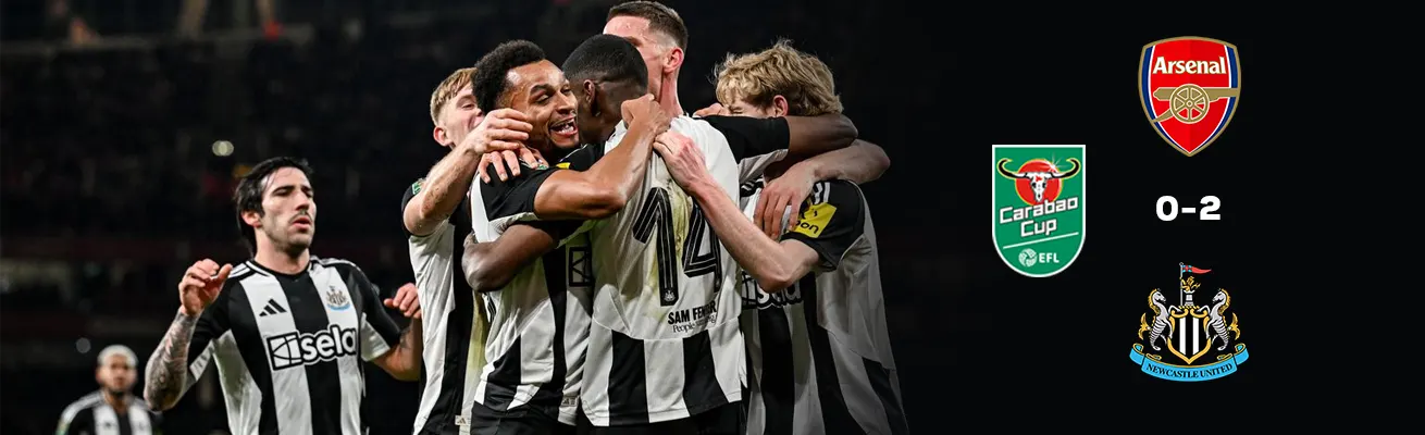 Arsenal’s Setback in League Cup as Newcastle Seizes 2-0 Advantage