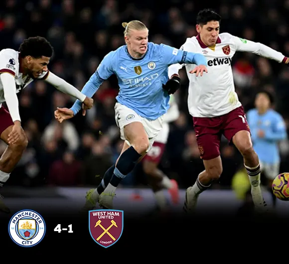 Manchester City Crushes West Ham 4-1: Haaland’s Heroics at the Etihad