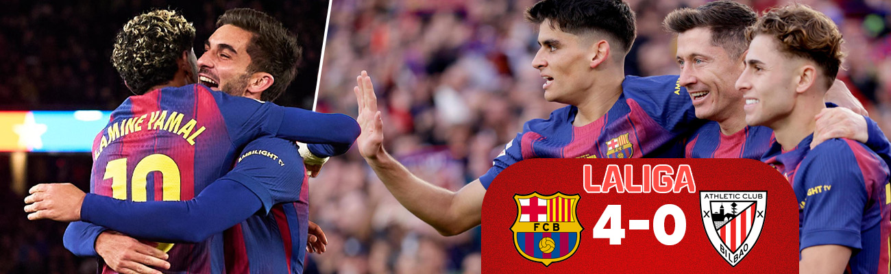 FC Barcelona 4-0 Athletic Club: Barça thrash Bilbao in Camp Nou Return