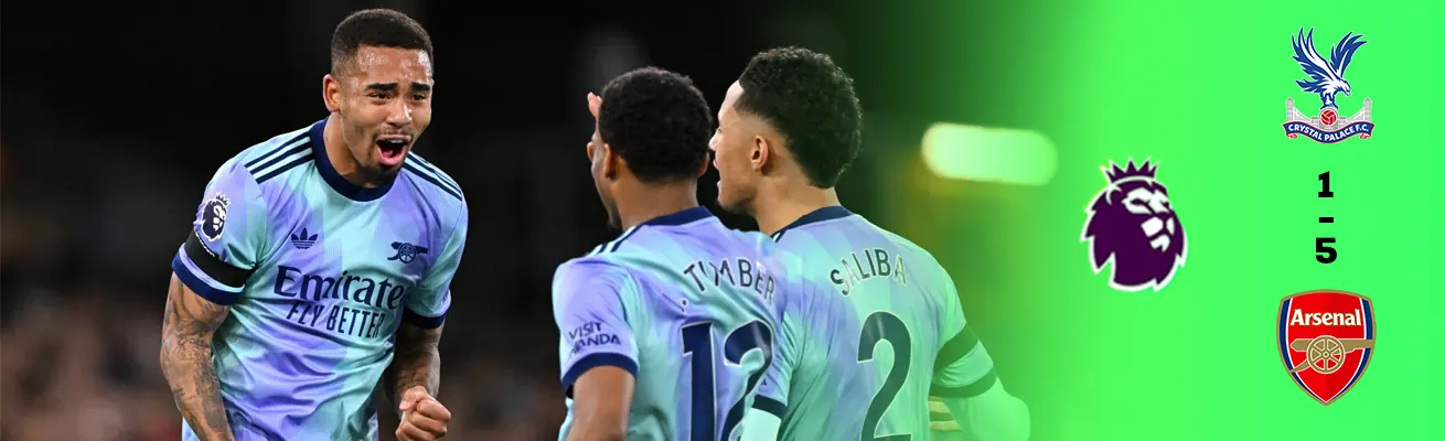Arsenal 5-1 Crystal Palace: Gabriel Jesus Shines in Dominant Win