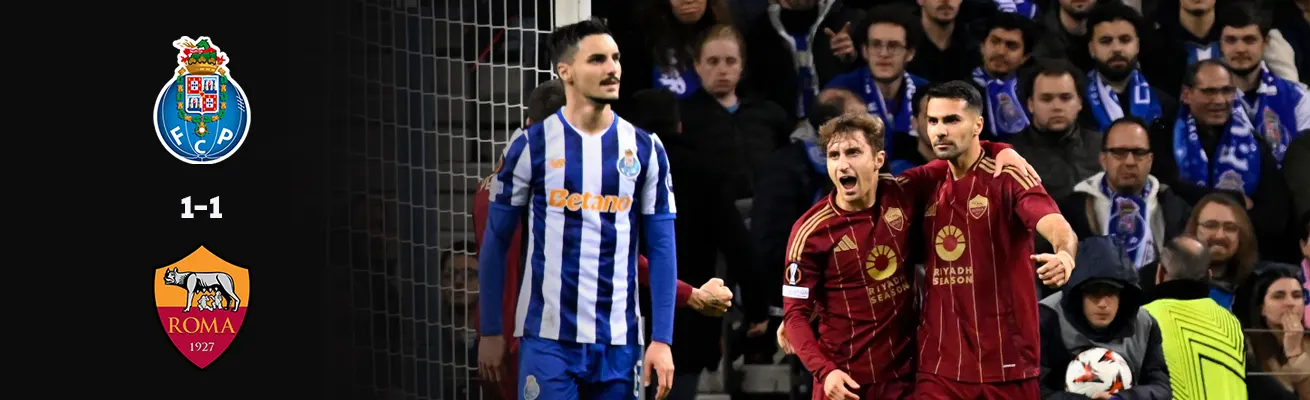 بورتو 1-1 روما: التعادل في ذهاب ملحق الدوري الأوروبي