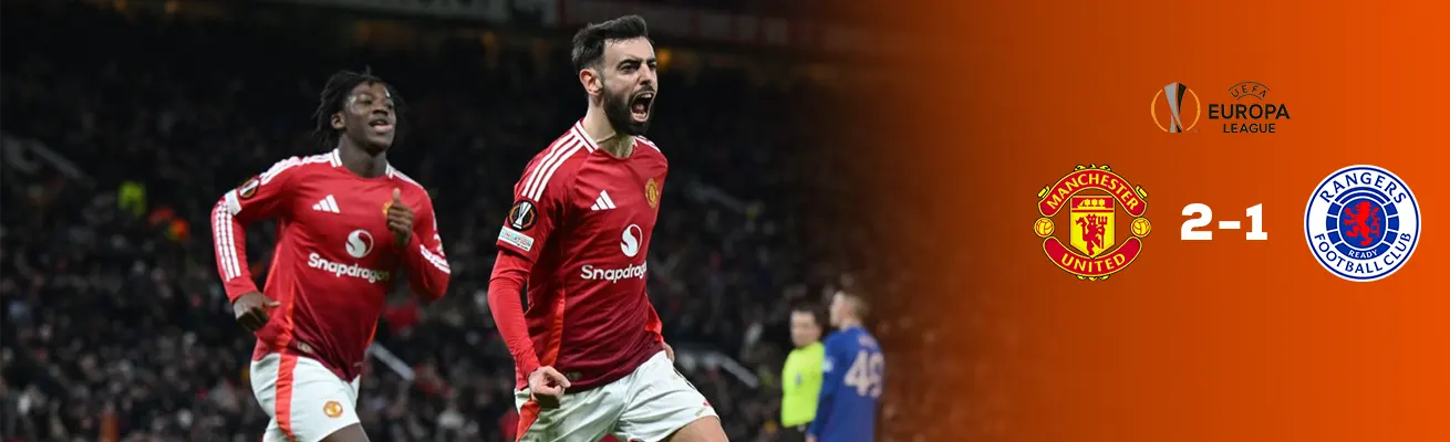 Bruno Fernandes' Late Heroics Secure 2-1 Victory for Manchester United Over Rangers