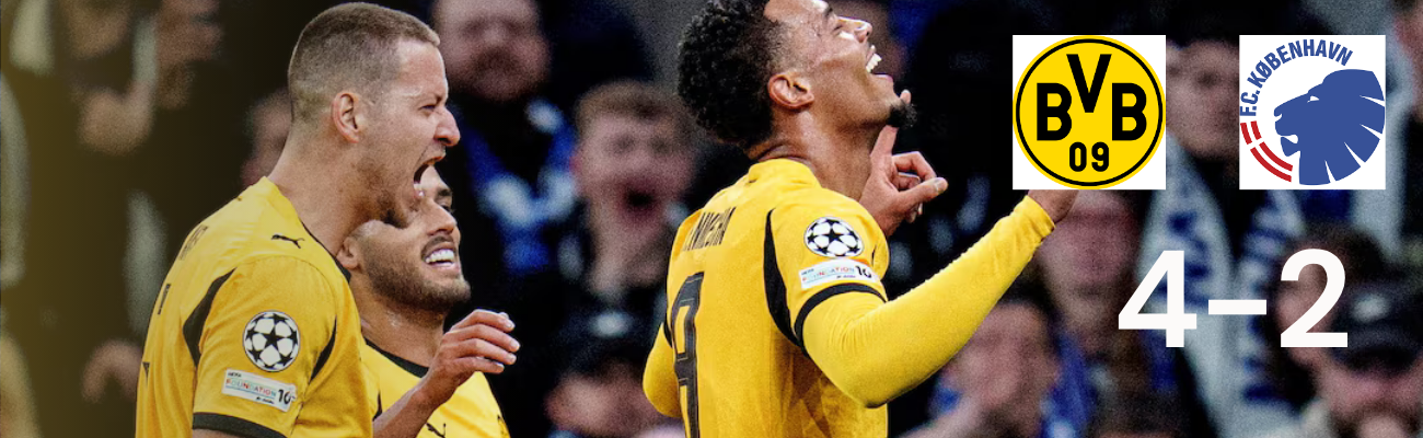 بوروسيا دورتموند يهزم كوبنهاغن 4-2 ونيماشا نجم اللقاء