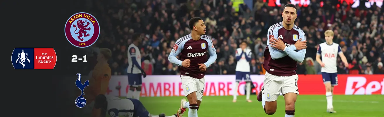 أستون فيلا 2-1 توتنهام: هدف مبكر منح فيلا السيطرة