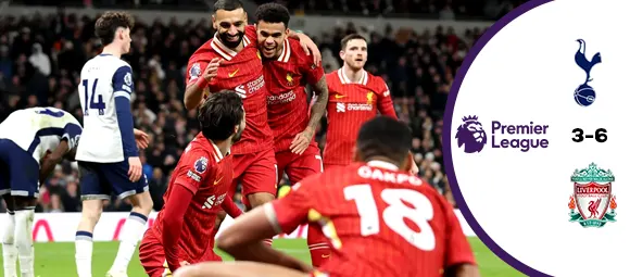 Liverpool Scores Six Against Spurs in a Huge Win for The Reds