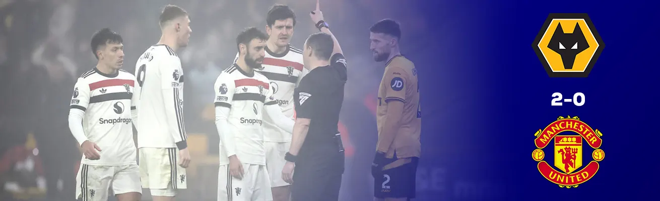 Wolves 2-0 Manchester United: Bruno Fernandes Sent Off as Wolves Deepen United’s Woes