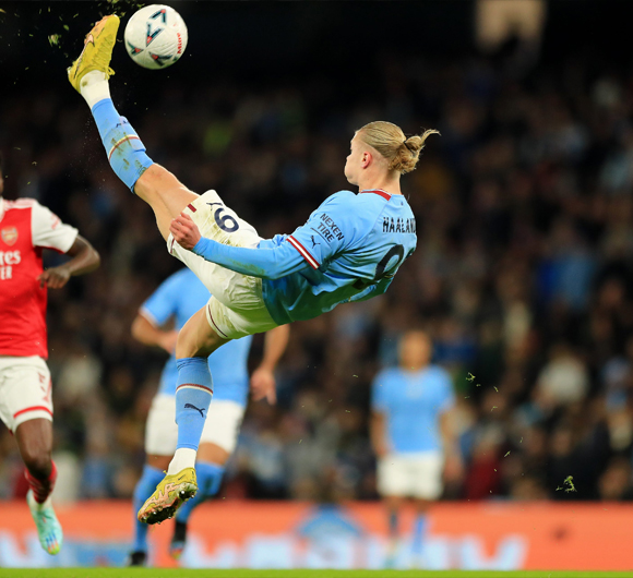 هالاند يحبط آمال مانشستر سيتي في تحقيق الثلاثية 