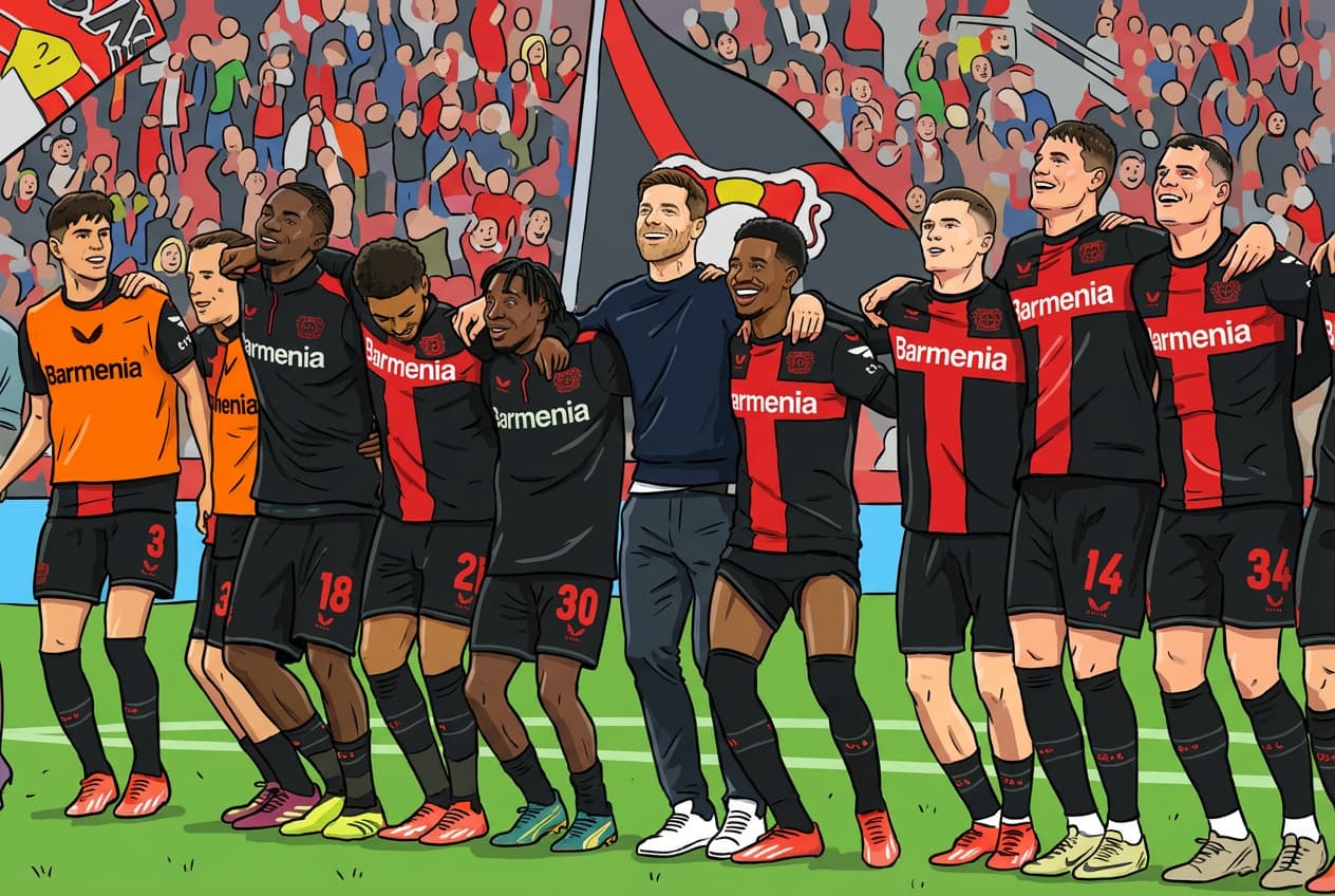 Bayer Leverkusen 2023/24: Xabi Alonso led the first unbeaten Bundesliga season in history.