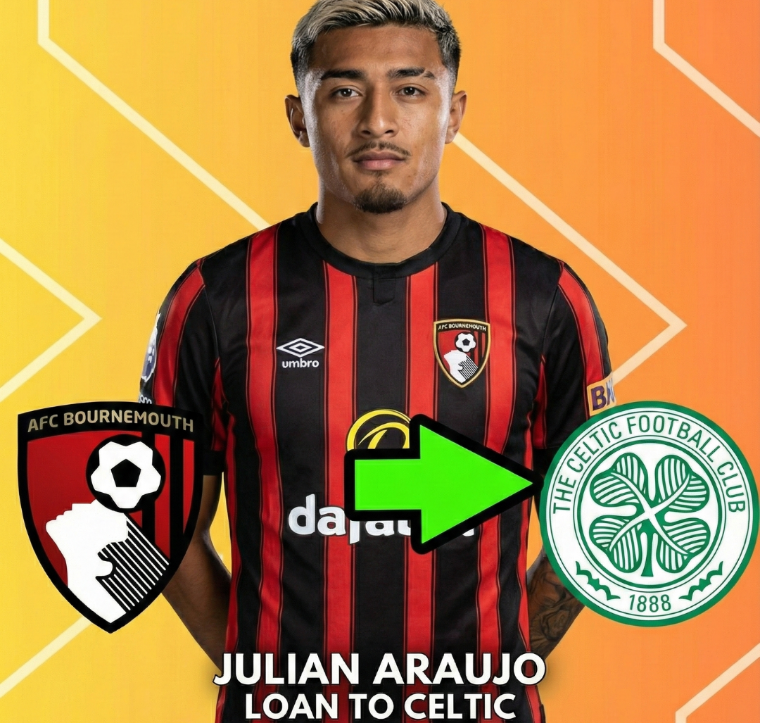 Julian Araujo joins Celtic on a six-month loan deal from Bournemouth