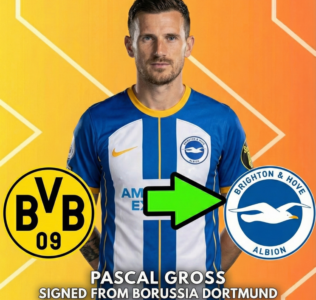  Pascal Gross from Borussia Dortmund moving to Brighton Hove Albion