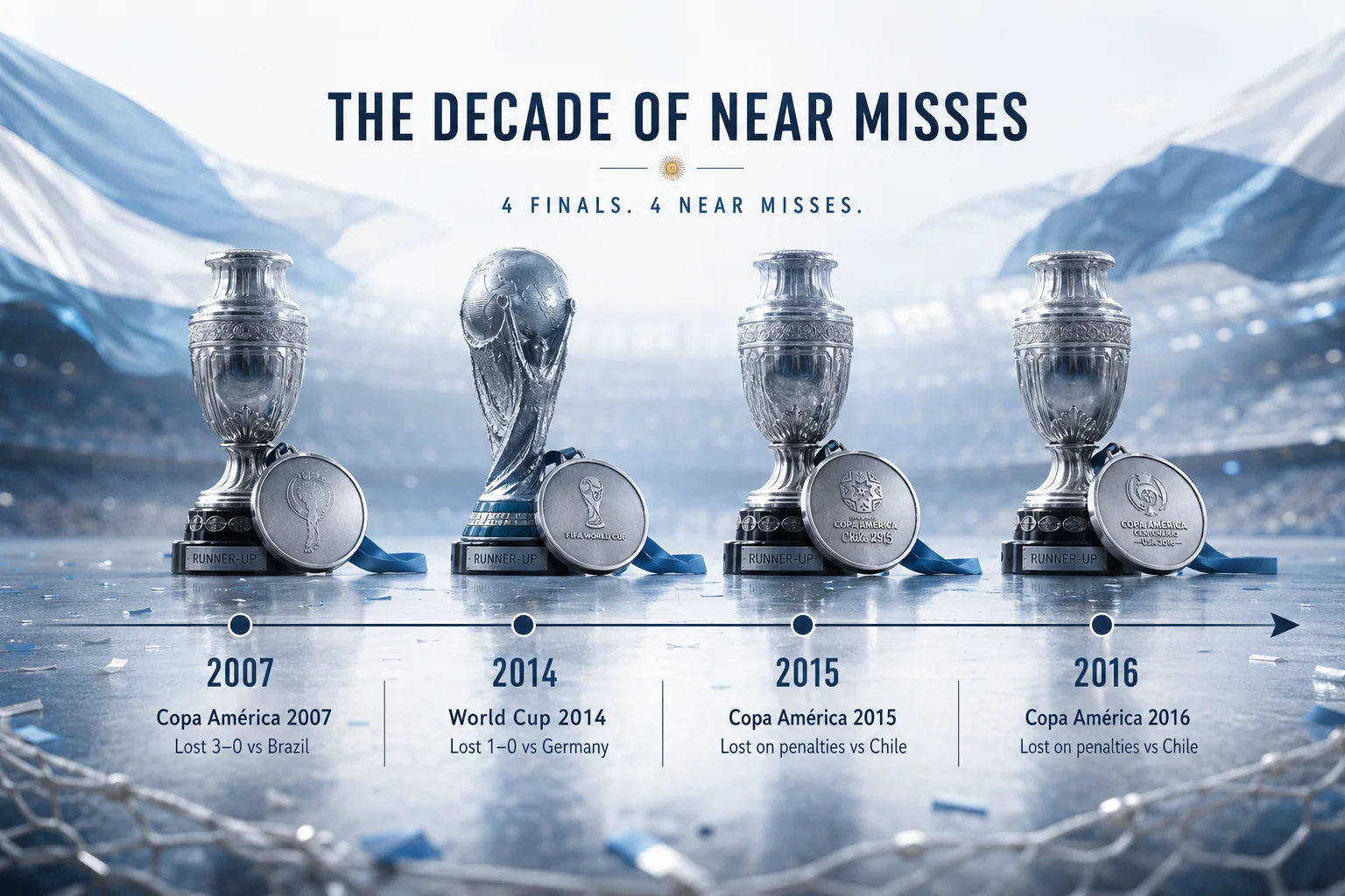 شاب ليونيل ميسي يبدو عاطفيًا في قميص المنتخب الأرجنتيني رقم 18 بينما يحمل الحكم بطاقة حمراء في المقدمة خلال debut الدولي.