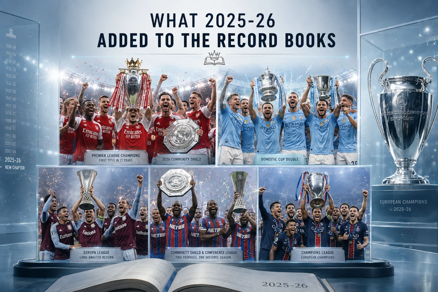 الألقاب الإنجليزية والأوروبية التي أضيفت خلال موسم 2025-26 التاريخي