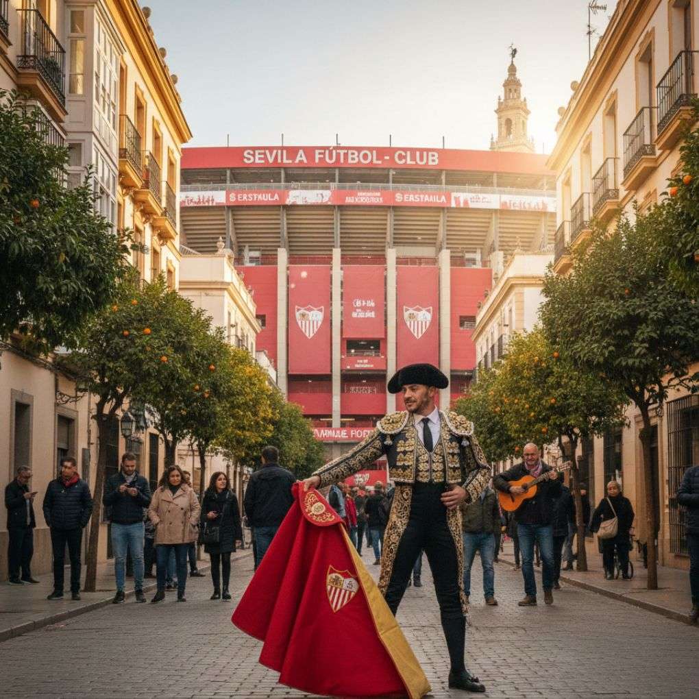 Ramón Sánchez-Pizjuán: Sevilla's iconic stadium featuring a famous neon sign and a 42,700 capacity.